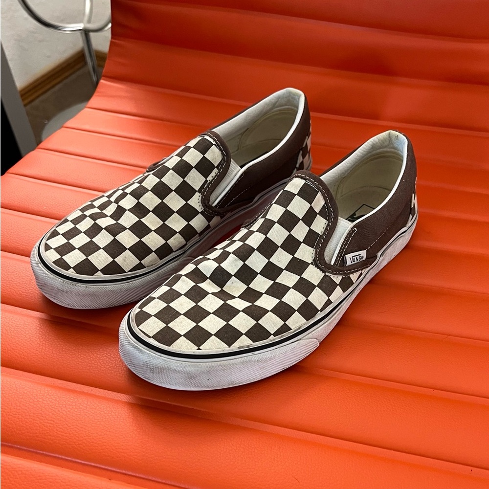 Vans Classic Slip-On in Brown Checkerboard
